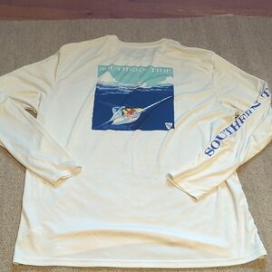 Mens Southern Tide Performance Fabric Long Sleeve Fishing T Shirt Size XXL